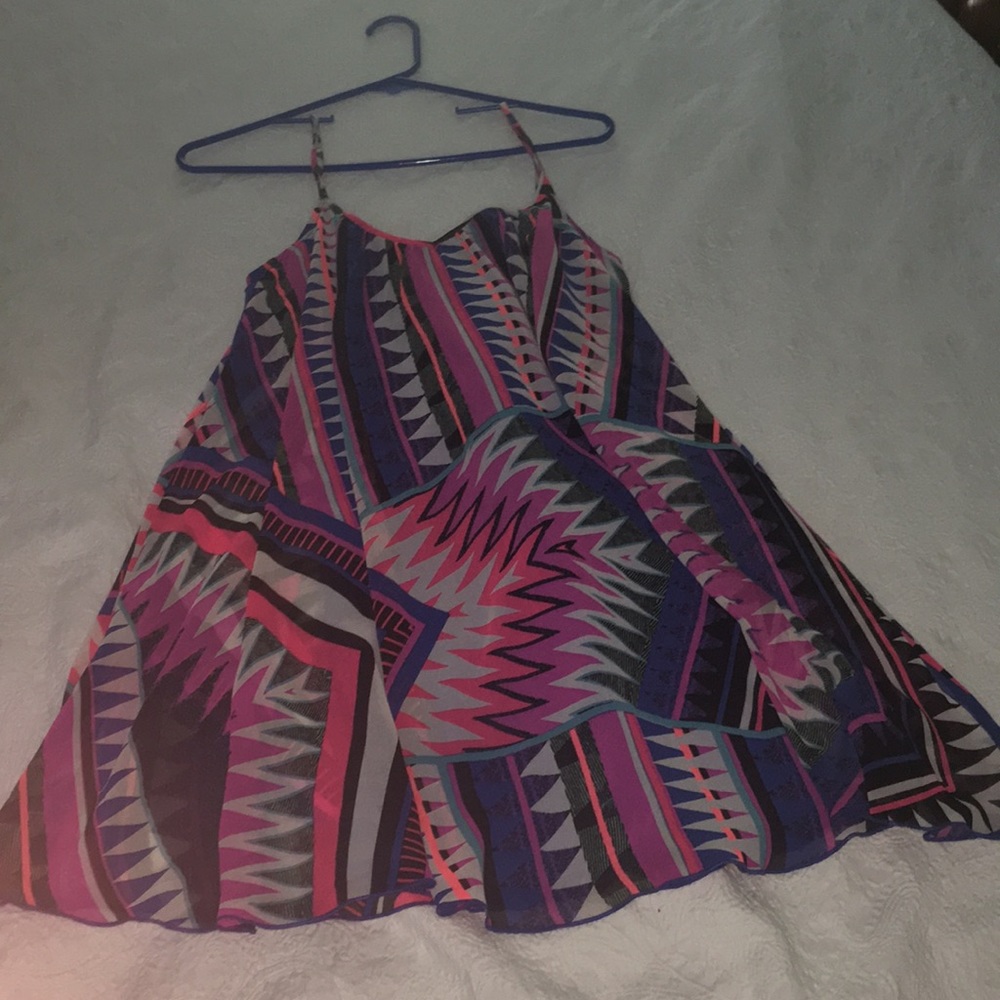 Express Geometric print shift dress